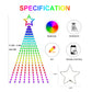 Christmas Waterfall Lights App Control Programmable Digital Pixel RGB LED Lights String